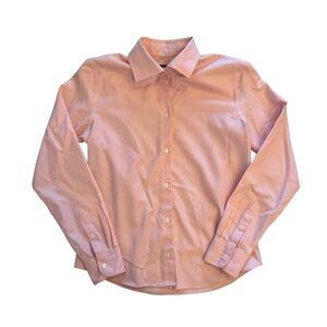 Ann Taylor Blush Pink Collared Shirt Button Down Long Sleeve 100% Cotton Size 2